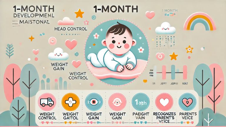 Các mốc phát triển bé 1 tháng tuổi