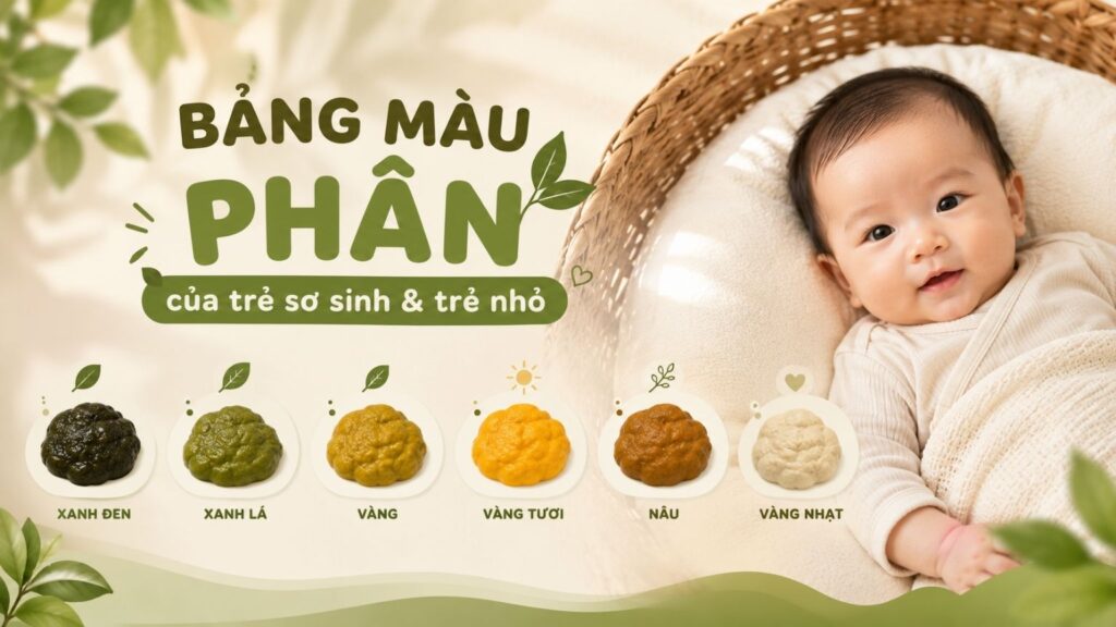 Bảng màu phân của trẻ sơ sinh và trẻ nhỏ